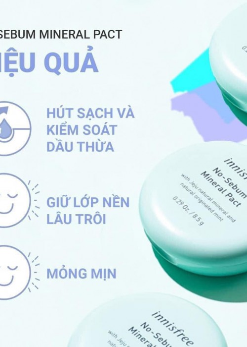 Phấn Phủ Kiềm Dầu Dạng Nén Innisfree No Sebum Mineral Pact