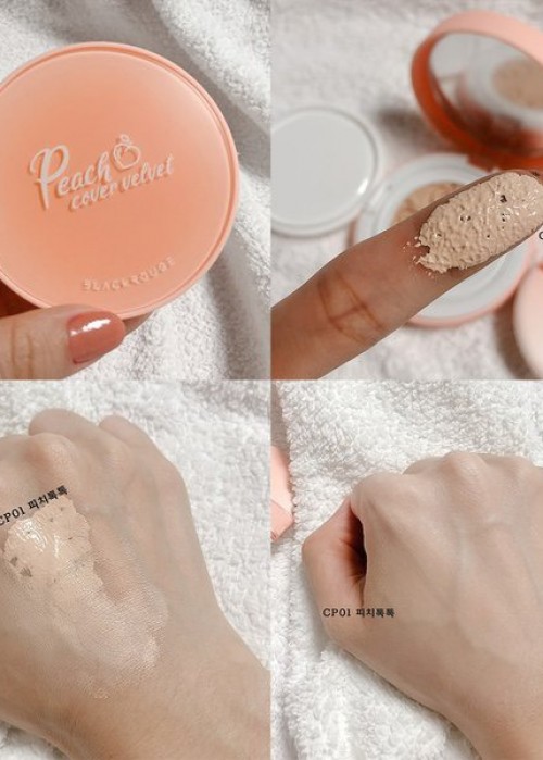 Cushion Black Rouge Peach Cover Velvet