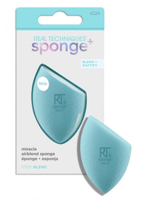 Mút Trang Điểm Real Techniques Miracle Airblend Sponge (Màu Xanh)