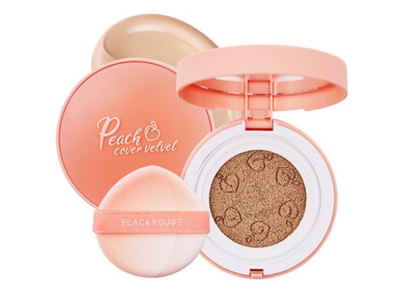 Cushion Black Rouge Peach Cover Velvet